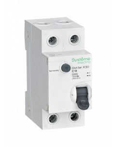 Автоматический выключатель дифференциального тока С 10А 4 5kA 10мА Тип A Systeme electric