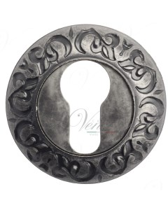 Накладка дверная с круглым основанием под цилиндр Cyl 1 D4 античное серебро Venezia