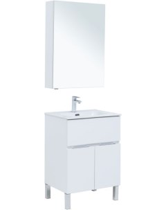 Мебель для ванной Алвита New 60 1 ящик 2 дверцы белый матовый Aquanet