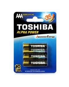 Батарейка Lr03 Щелочная Alkaline High Power Aaa 1 5V 4 Шт Блистер арт LR03GC Toshiba