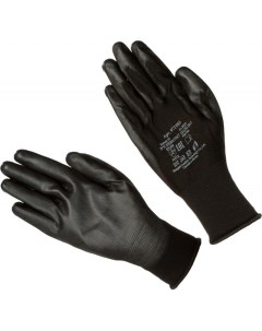 Перчатки защитные нейлоновые с полиуретановым покрытием черные размер 10 Nobrand