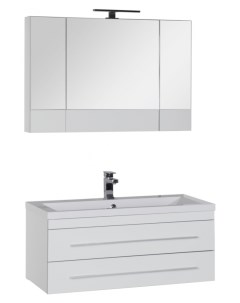 Мебель для ванной Верона 100 подвесная белая Aquanet