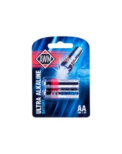 Батарейка AA LR6 1 5 V пал щелочная 2 шт Awm