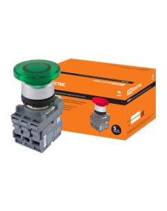 Кнопка грибовидная в сборе d40мм 220B 1з 1р зеленая TDM SQ0747 0031 Tdm еlectric