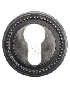 Накладка дверная с круглым основанием под цилиндр Cyl 1 D3 античное серебро Venezia