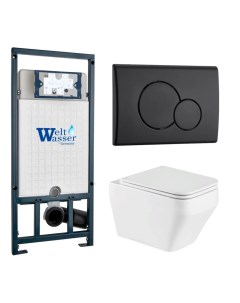 Комплект 10000011684 унитаз Hofbach 041 GL WT инсталляция кнопка смыва Ma Weltwasser