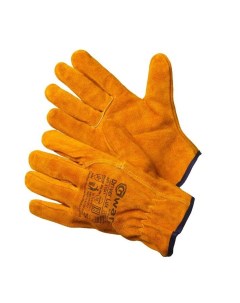 Цельноспилковые перчатки анатомического кроя Driver Lux XY041 оранжевый р XL Gward