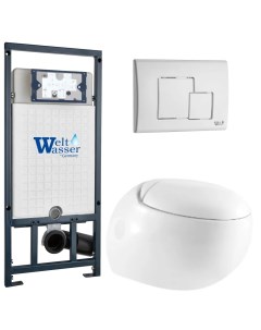 Комплект 10000010726 унитаз Jeckenbach 004 GL WT инсталляция кнопка смыва Weltwasser