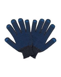 Трикотажные перчатки с ПВХ 4 нити 10 класс черные 5 пар ПП 25030 5 Промперчатки