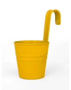Кашпо для цветов 20 h25 см v1 3 л пластик желтый Nobrand