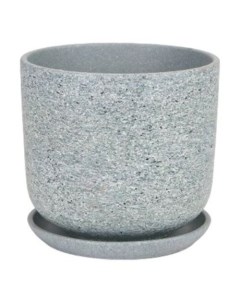 Горшок Серый камень 3 15 х 13 см серый Студия-декор