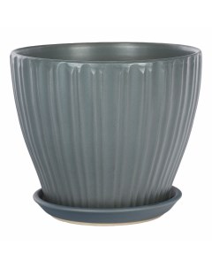 Цветочное кашпо серый 1 шт Shine pots