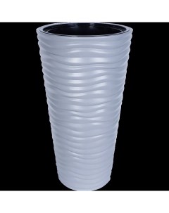 Кашпо Дюна 34 h63 см v42 л пластик серый Idea