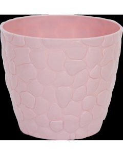 Кашпо Камни 15 h13 см v1 4 л пластик розовый Idea