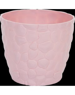 Кашпо Камни 18 h15 5 см v2 6 л пластик розовый Idea