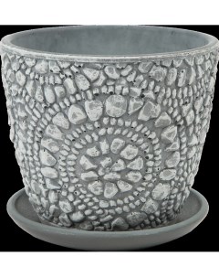 Горшок цветочный Камешки 14 6 h12 7 см v1 3 л керамика цвет серый Nobrand