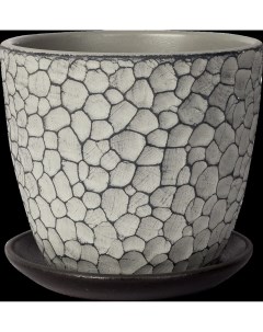 Горшок цветочный Манго 15 v1 3 л бетон светло серый Nobrand
