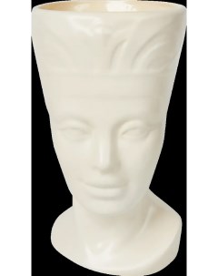 Горшок цветочный Нефертити 15 h24 v1 35 л керамика белый Гончар