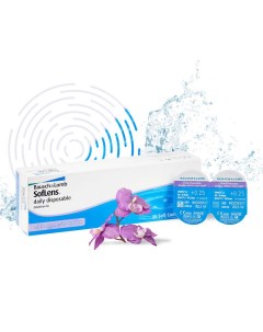 Контактные линзы Bausch Lomb Soflens Daily Disposable 30 штук 8 00 14 2 8 6 однодневные Bausch & lomb