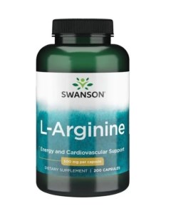 Аргинин L Arginine 500 мг 200 капсул Swanson