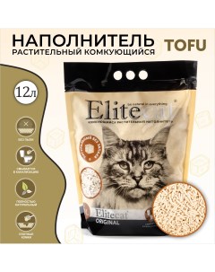 Наполнитель для кошачьих туалетов Tofu Original растительный 12 л 5 4 кг Elitecat