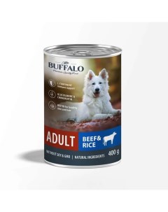 Влажный корм для собак ADULT DOG BEEF RICE с говядиной и рисом 400 г Mr.buffalo