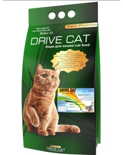 Сухой корм для кошек полнорационный с курицей и индейкой 1 кг Drive cat