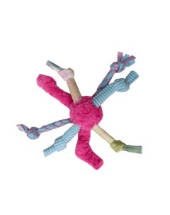 Игрушка для собак Unicorn Beach Party мяч узел 32 см с веревками розово голубая Chomper