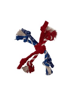 Игрушка для собак Nordic мяч узел с веревками красно синяя Chomper