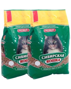 Наполнитель ЛЕСНОЙ древесный 4 шт по 10 л Сибирская кошка