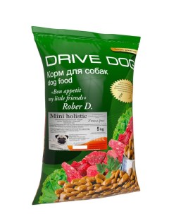 Сухой корм для собак Mini holistic утка с рисом 5 кг Drive dog