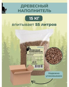 Наполнитель для кошачьего туалета древесный 15 кг Многое.ру