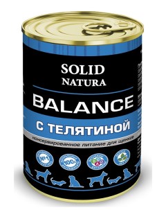 Консервы для щенков Balance телятина 12 шт по 340г Solid natura