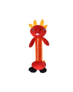 Игрушка для собак Дракон с пищалкой 12 5х37 см красная Foxie