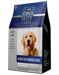 Сухой корм для собак Elite Senoir Dog курица рис 8кг Gina