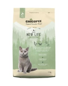 Сухой корм для котят CNL Cat Junior New Life с курицей 1 5 кг Chicopee
