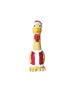 Игрушка для собак New Year rooster Петух с пищалкой 19 см желтая Foxie