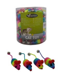 Игрушка для кошек Радужная мышка с бубенчиком 5 см Papillon