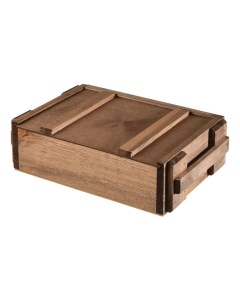 Подарочная коробка 4 Военный бокс деревянная 30х21х9 см Деревянный дом