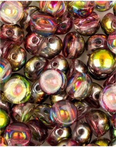 Бусины с двумя отверстиями Cabochon bead 6 мм Crystal Magic Apple 50 шт Czech beads