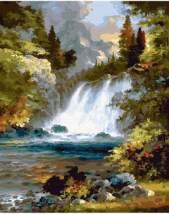 Картина по номерам ZX 23349 Шум водопада 40х50 см Вангогвомне