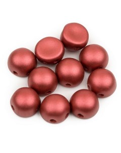 Бусины Cabochon bead 6 мм Alabaster Metallic Red 20 шт Czech beads