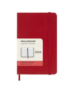 Ежедневник Classic датированный 400стр Pocket красный Moleskine