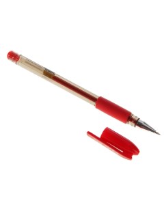 Ручка гелевая 0 7 мм красный стержень тонированный корпус с резиновым держателем 12 ш Nobrand