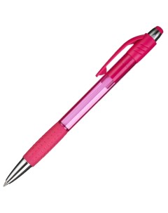 Ручка шариковая Happy розовый корпус синяя масл черн 12шт уп Attache
