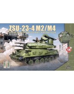 Сборная модель Советская четырехствольная ZSU 23 4 M2 M4 ZM35124 Zimi model
