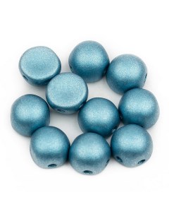 Бусины Cabochon bead 6 мм Alabaster Metallic Blue Turquoise 30 шт Czech beads