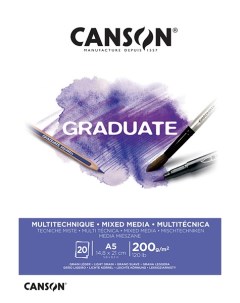 Альбом склейка Graduate Mix Media для смешанных техник A5 20 л 200 г Canson