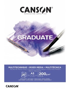 Альбом склейка для смешанных техник Graduate Mix Media 29 7x42 см 20 л 200 г Canson
