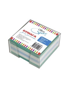 Блок для записи 9x9x5 см пластиковый бокс цветной 500 листов Officespace